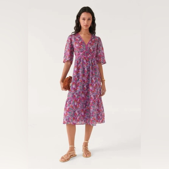 BA&SH NWOT Aquila Dress in Violet - Picture 1 of 11